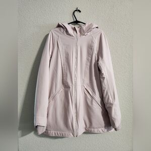 Ivivva by Lululemon Happy Rain Jacket Light Pink Hooded Zip-up Girls size 12